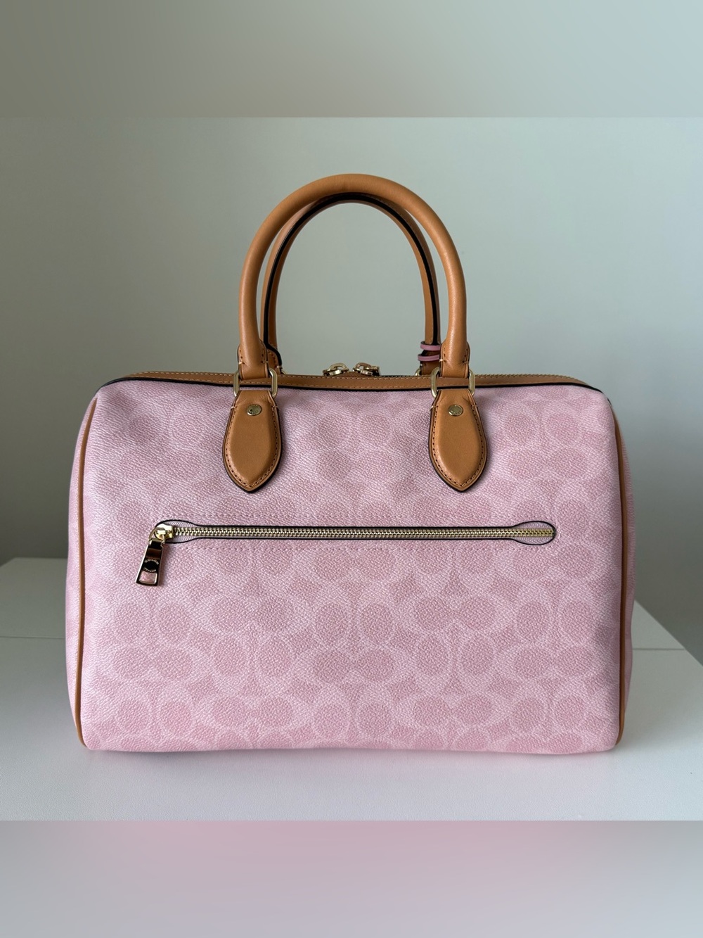 Coach Large Powder Pink Rowan with Matching Pink Wallets and Passport holder - Picture 5 of 15